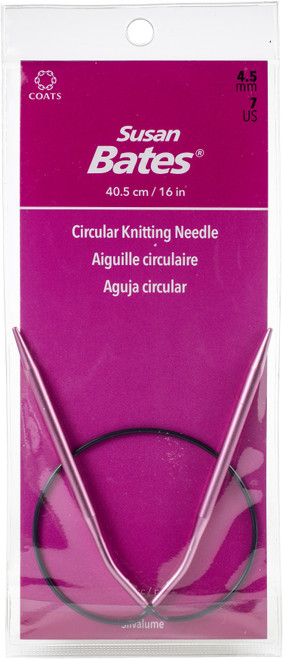 3 Pack Susan Bates Silvalume Circular Knitting Needles 16"-Size 7/4.5mm 119167 - 077216005075