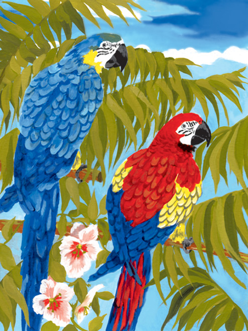 3 Pack Royal & Langnickel(R) Small Paint By Number Kit 8.75"X11.75"-Parrots PJS-35 - 090672993847