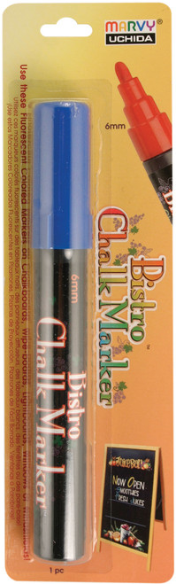 3 Pack - Uchida Bistro Chalk Marker 6mm Bullet Tip-Blue - 480-C-3 - 028617490137