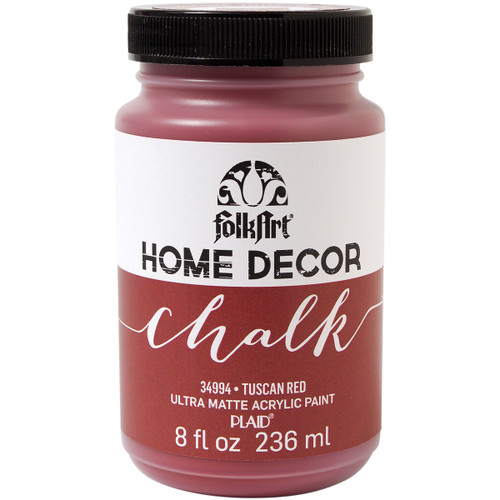 3 Pack - FolkArt Home Decor Chalk Paint 8oz-Tuscan Red - HDCHALK-34994 - 028995349942 3 Pack - FolkArt Home Decor Chalk Paint 8oz-Tuscan Red - HDCHALK-34994 - 028995349942