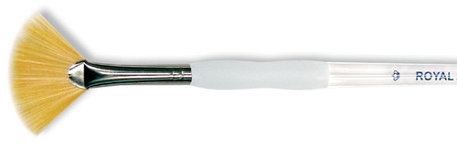 6 Pack - Royal & Langnickel(R) Soft-Grip Gold Taklon Fan Brush-Size 6 - SG850-6 - 090672027092