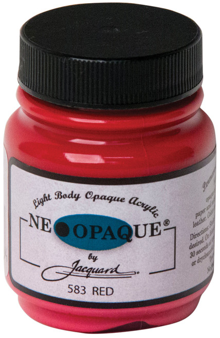 3 Pack - Jacquard Neopaque Acrylic Paint 2.25oz-Red - NEOPAQUE-583 - 743772158301