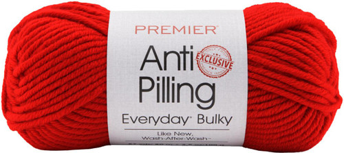 3 Pack - Premier Yarns Anti-Pilling Everyday Bulky Yarn-Red - 1068-8 - 847652067544 3 Pack - Premier Yarns Anti-Pilling Everyday Bulky Yarn-Red - 1068-8 - 847652067544
