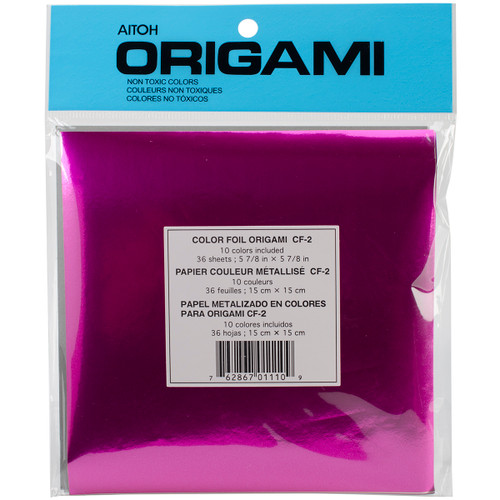 3 Pack - Aitoh Origami Paper 5.875"X5.875" 36/Pkg-Assorted Foil - CF-2 - 762867011109