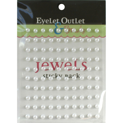 10 Pack - Eyelet Outlet Adhesive Pearls 5mm 100/Pkg-White - EOB5-WHT - 810787021248