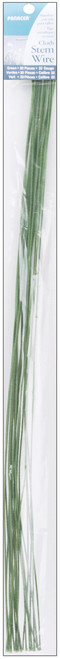 6 Pack - Panacea Cloth Covered Stem Wire 22 Gauge 18" 20/Pkg-Green - 582218 - 093432822180