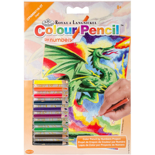 12 Pack - Royal & Langnickel(R) Mini Color Pencil By Number Kit 5"X7"-Dragon - CPNMIN-116 - 090672944399 12 Pack - Royal & Langnickel(R) Mini Color Pencil By Number Kit 5"X7"-Dragon - CPNMIN-116 - 090672944399