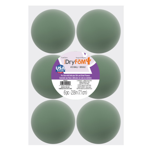 2 Pack FloraCraft Floral Desert DryFoM Ball 6/Pkg-2.8" FOBA3S - 046501405562