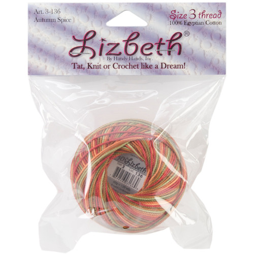 5 Pack Handy Hands Lizbeth Cordonnet Cotton Size 3-Autumn Spice HH03-136 - 769826031369