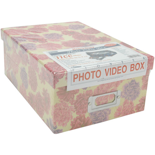 2 Pack Pioneer Photo Storage Box-4.5"X8"X11.5" Assorted Designs B1 - 023602128224