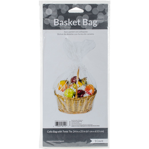 6 Pack - Creative Converting Cello Basket Bag 24"X25"-Clear - CBB - 073525181127