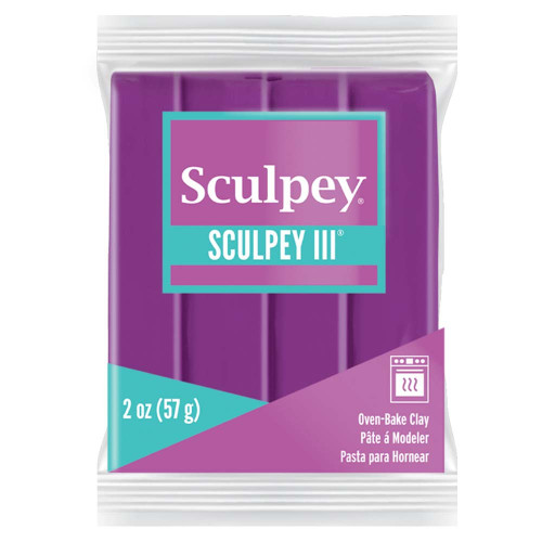 5 Pack Sculpey III Oven-Bake Clay 2oz-Violet S302-515 - 715891115152