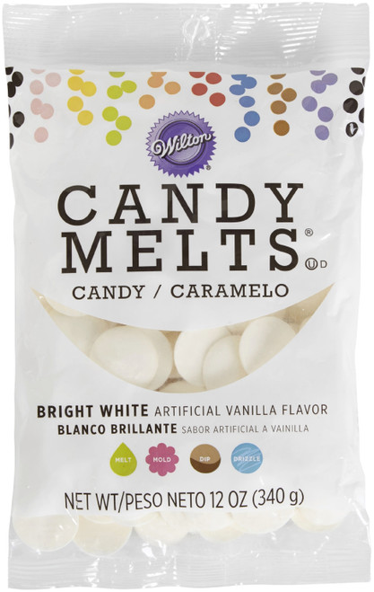 5 Pack Wilton Candy Melts Flavored 12oz-Bright White, Vanilla W1911-60-6065 - 070896760654