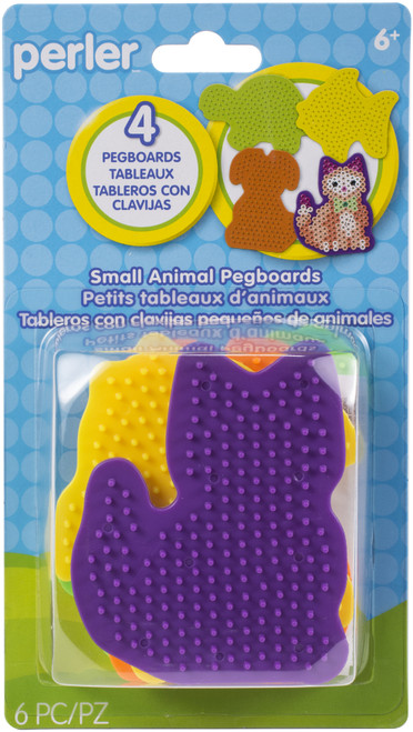 4 Pack - Perler Fun Fusion Pegboards 4/Pkg-Dog/Fish/Cat/Turtle - 22634 - 048533226344