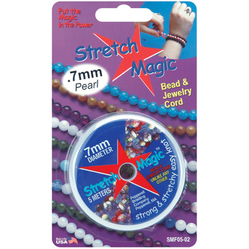 6 Pack - Stretch Magic Bead & Jewelry Cord .7mmX5m-Pearl - SMF-2-5 - 725879206727
