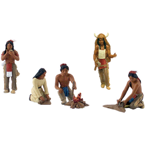 2 Pack - SceneARama Scene Setters(R) Figurines-Native Americans 5/Pkg - SP4443