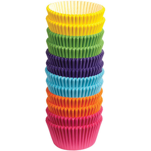 2 Pack Wilton Standard Baking Cups 300/Pkg-Rainbow Brights W4152179