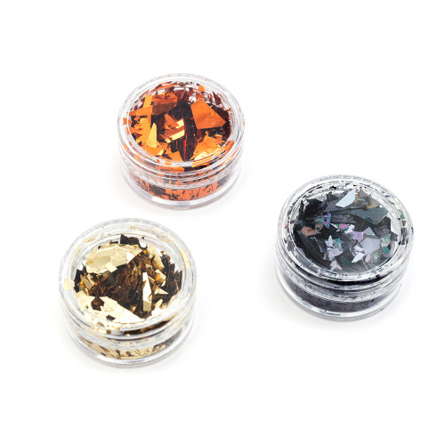 American Crafts Color Pour Foil Flakes .1oz-Metallic, 6/Pkg - 353814