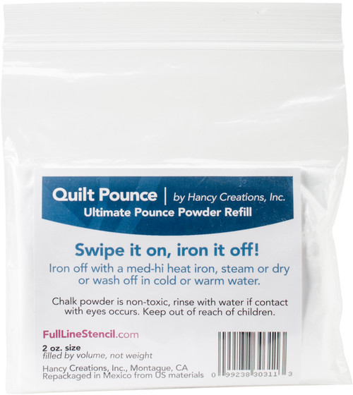 2 Pack Hancy Ultimate Quilt Pounce Chalk Refill -2oz White 30311 - 099238303113