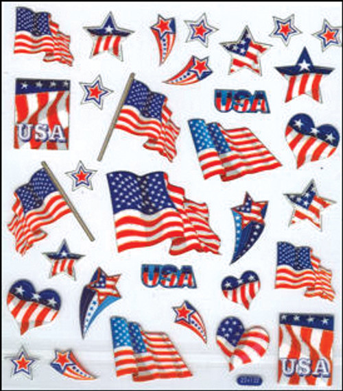 6 Pack Sticker King Stickers-Patriotic SK129MC-4144 - 679924414417