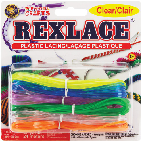 6 Pack - Rexlace Plastic Lacing 27yd-Clear - RX6-3 - 725879400163