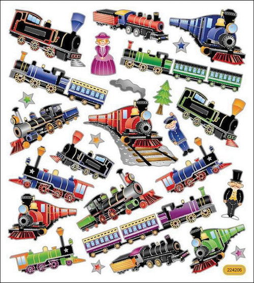 6 Pack Sticker King Stickers-Trains SK129MC-4219 - 679924421910