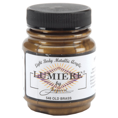 3 Pack Jacquard Lumiere Metallic Acrylic Paint 2.25oz-Old Brass LUMIERE-548 - 743772154808