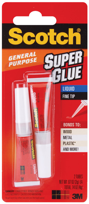 6 Pack - Scotch Super Glue Liquid 2/Pkg-.07oz - AD117 - 051111025949