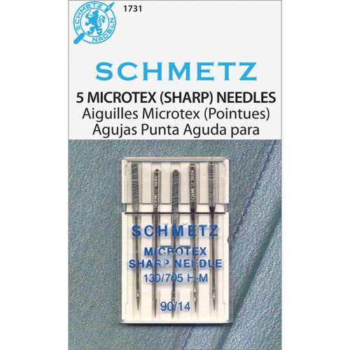10 Pack - Schmetz Microtex Sharp Machine Needles-Size 14/90 5/Pkg - 1731 - 036346317311