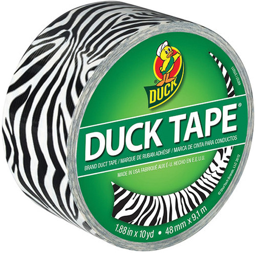 6 Pack - Duck Patterned Duck Tape 1.88"X10yd-Zebra - PDT-98132 - 075353034989
