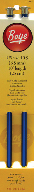 3 Pack Boye Single Point Aluminum Knitting Needles 10"-Size 10/6mm 6327010 - 070659776977