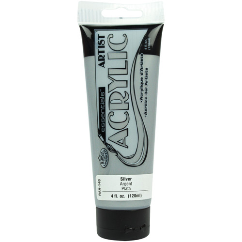 3 Pack - Royal & Langnickel(R) essentials(TM) Acrylic Paint 4oz-Silver - RAA-140 - 090672063526