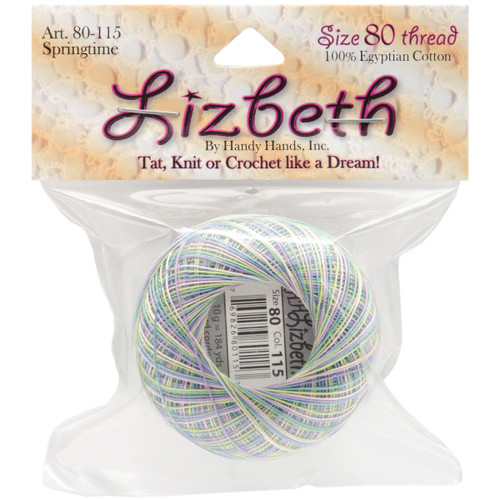 5 Pack Handy Hands Lizbeth Cordonnet Cotton Size 80-Springtime HH80-115 - 769826801153