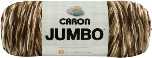 2 Pack - Caron Jumbo Print Yarn-Chocolate - 294009-9017 - 057355383265