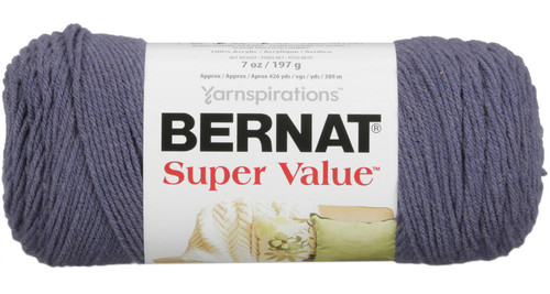 3 Pack - Bernat Super Value Solid Yarn-Steel Blue Heather - 164053-53014 - 057355301986