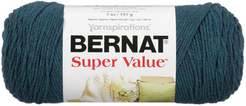 3 Pack Bernat Super Value Solid Yarn-Teal Heather 164053-53203 - 057355302006