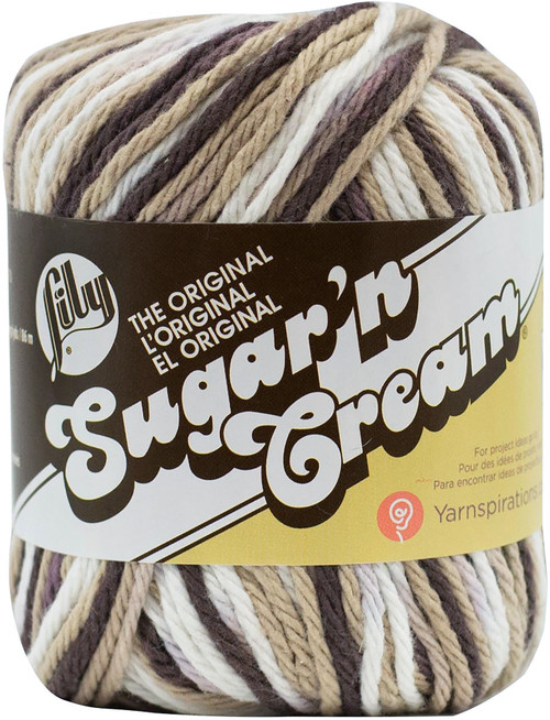 6 Pack Lily Sugar'n Cream Yarn Ombres-Chocolate 102002-2014 - 057355300934