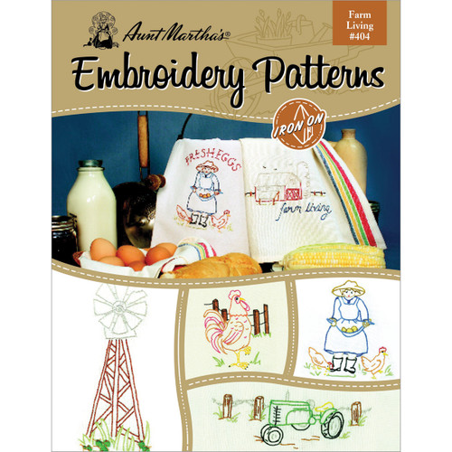 3 Pack - Aunt Martha's Iron-On Transfer Book-Farm Living - TPB-404 - 043272004048