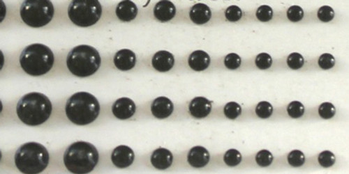 6 Pack Eyelet Outlet Adhesive Pearls Multi-Size 100/Pkg-Black EOB3-BLK