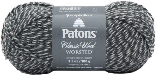 5 Pack - Patons Classic Wool Yarn-Dark Grey Marl - 244077-77252 - 057355320376