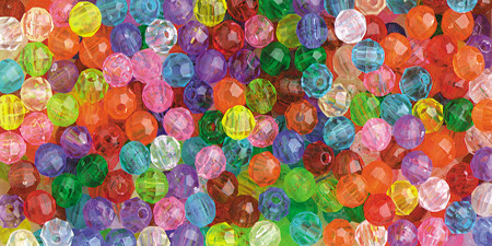 3 Pack - The Beadery Faceted Beads 6mm 1,080/Pkg-Multicolor - 700V029