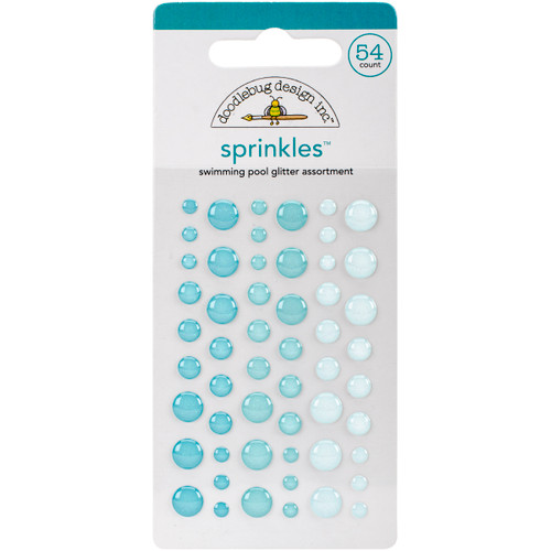 3 Pack - Doodlebug Sprinkles Adhesive Glitter Enamel Dots 54/Pkg-Swimming Pool - MONOSG-4539 - 842715045392 3 Pack - Doodlebug Sprinkles Adhesive Glitter Enamel Dots 54/Pkg-Swimming Pool - MONOSG-4539 - 842715045392