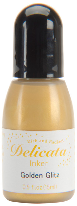 2 Pack - Delicata Pigment Ink Refill .5oz-Golden Glitz - RC000191 - 712353721913