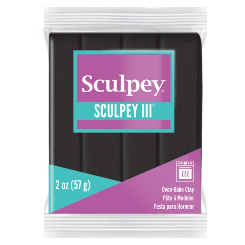 5 Pack Sculpey III Oven-Bake Clay 2oz-Black S302-042 - 715891110423