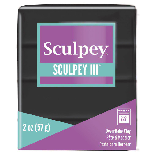 5 Pack Sculpey III Oven-Bake Clay 2oz-Black S302-042