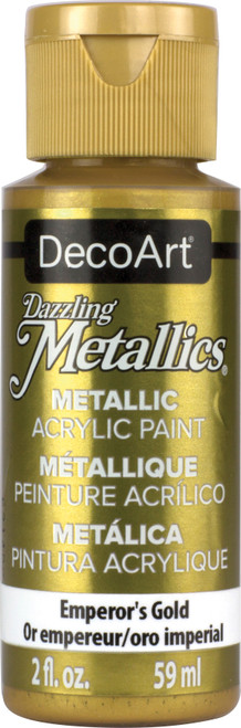 6 Pack DecoArt Dazzling Metallics Acrylic Paint 2oz-Emperor's Gold DM-DA148 - 016455248300