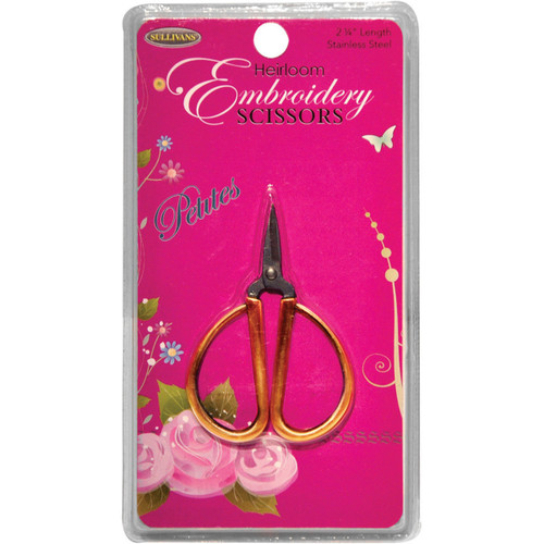 2 Pack - Sullivans Heirloom Petites Embroidery Scissors 2.25"-Gold - 39987 - 739301399871 2 Pack - Sullivans Heirloom Petites Embroidery Scissors 2.25"-Gold - 39987 - 739301399871