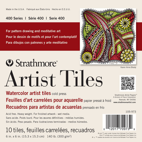 2 Pack - Strathmore Artist Tiles 6"X6" 10/Pkg-Watercolor - 62105973 - 012017709739