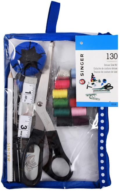 3 Pack - SINGER Beginner's Sew Kit W/Zipper Pouch 130pcs- - 01518 - 075691015183