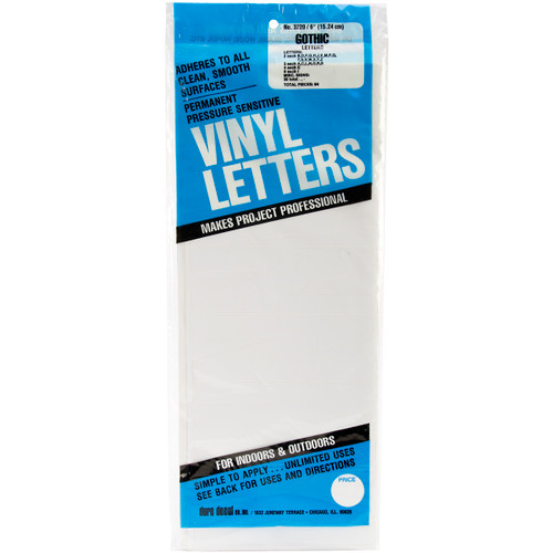 3 Pack - Duro Permanent Adhesive Vinyl Letters 6" 94/Pkg-White - D3220-WHITE - 029211322022